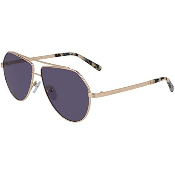 NEW Diane von Furstenberg DVF150S 717 Gold Aria Sunglasses 58mm with DVF Case